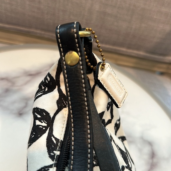 COACH—Vintage Y2K Black & White Signature Monogram Logo Mini Bag- canvas - Picture 12 of 12